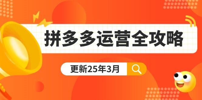 （14184期）拼多多运营全攻略：从0到日销千单,爆款内功+付费推广+黑科技(更新25年3月)-轻创终点站